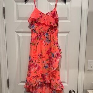 Floral Ruffle Dress with Spaghetti Straps